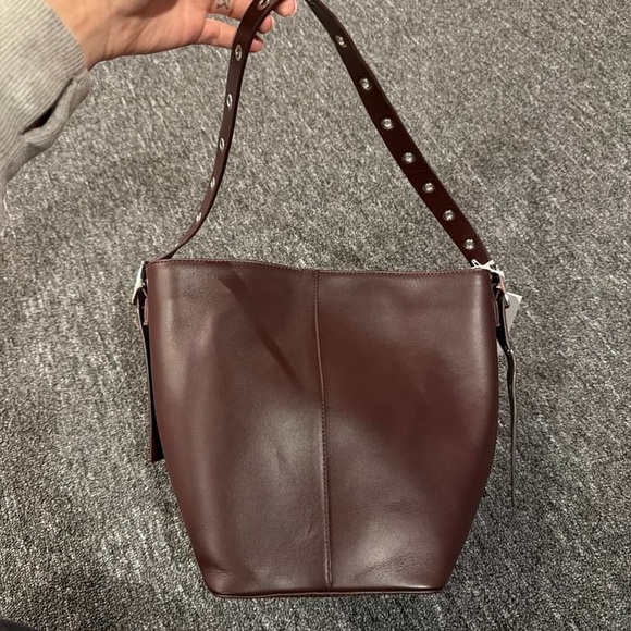 Reformation Dark Brown Leather Shoulder Bag - Picture 4 of 11
